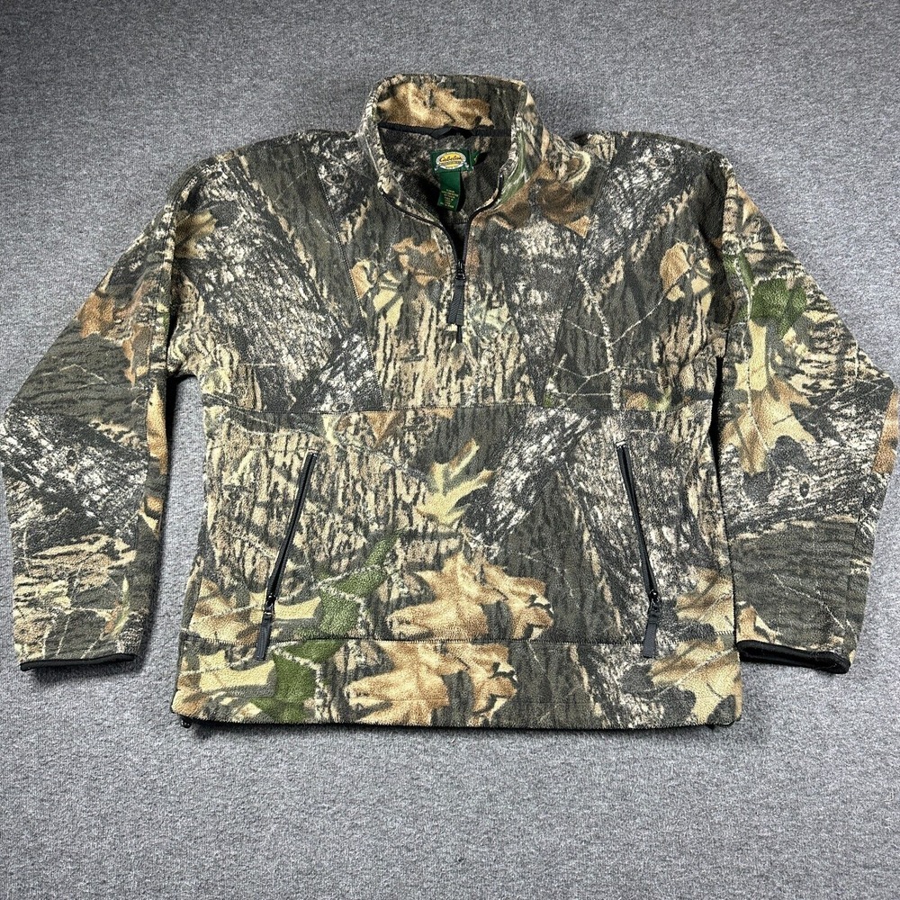 Vintage Cabela's Camouflage Zip Up Sweater